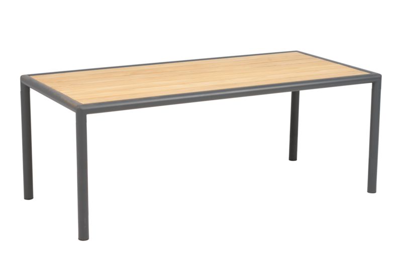 Brafab Gordon Soffbord 65x140 cm Antracit/Teak