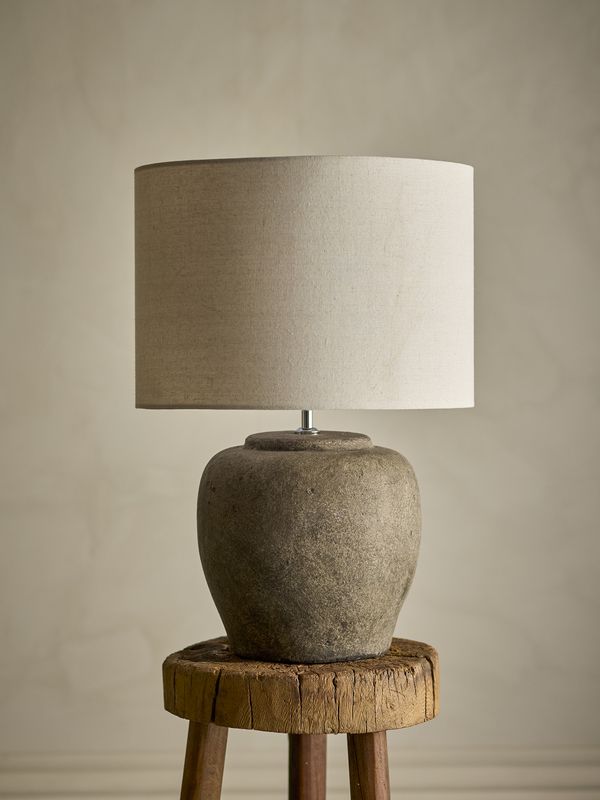 Bloomingville Isabelle Bordslampa, Grå, Stengods, Ø44xH62 cm