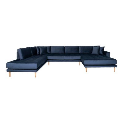 House Nordic Lido U-soffa Öppen Ände Mörkblå