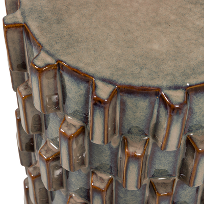 WOOOD Axu Dekorativt Sidobord i Keramik Gråblå