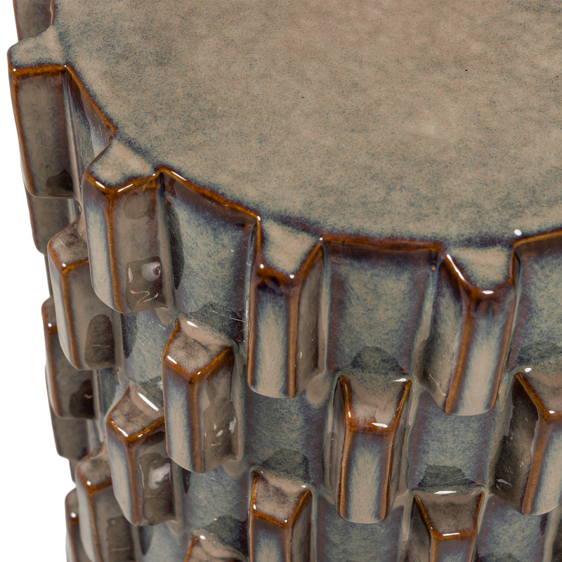 WOOOD Axu Dekorativt Sidobord i Keramik Gråblå