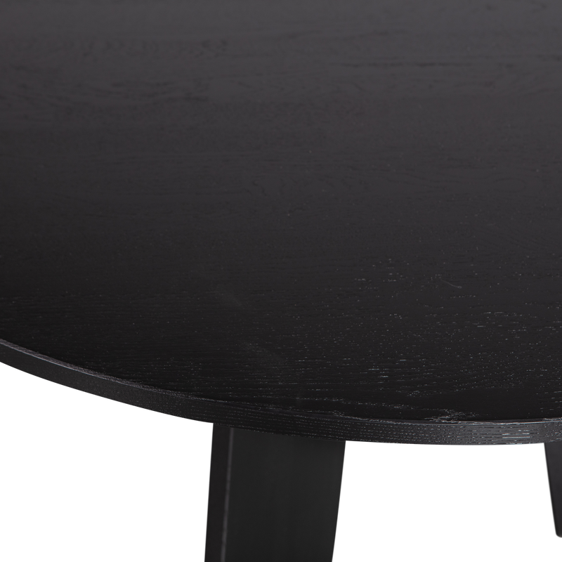 WOOOD Fries Matbord Ø129 cm Ek Svart [FSC]