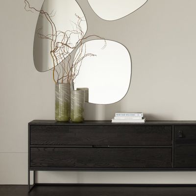 WOOOD Philou Spegel Svart 60x55 cm 4 st