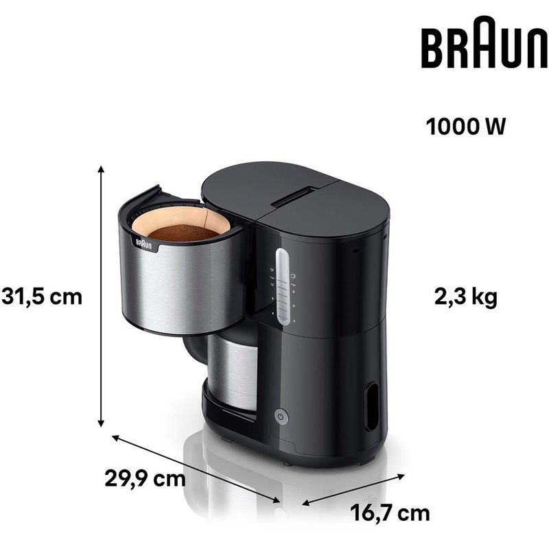 BRAUN Termosbryggare KF1505BK PurShine  1,2l