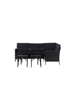 Venture Home Knock Hörnsoffgrupp i Svart Konstrotting