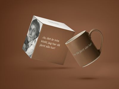 Design House Stockholm Astrid Lindgren Brun Mugg "Ja det är inte klokt, jag har då.." Nr. 27