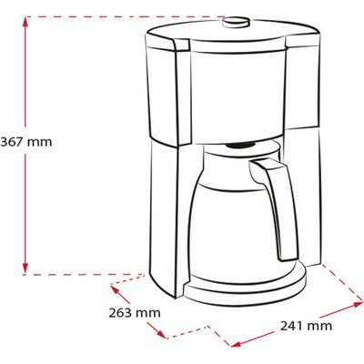 Melitta Termosbryggare LOOK 5.0 THERM TIMER, SVART