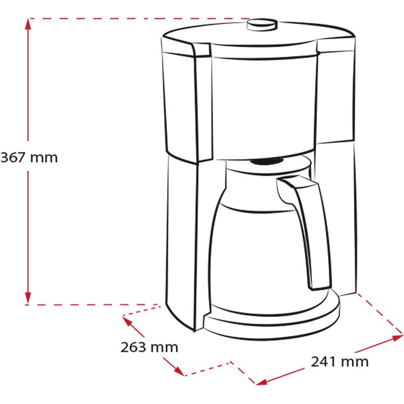 Melitta Termosbryggare LOOK 5.0 THERM TIMER, SVART