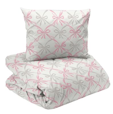 Redlunds Sweet Bows Påslakanset Rosa 150x210 50x60 cm