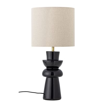 Bloomingville Lio Bordslampa, Svart, Stengods, Ø25xH53 cm
