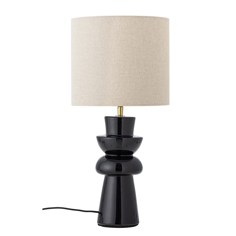 Bloomingville Lio Bordslampa, Svart, Stengods, Ø25xH53 cm