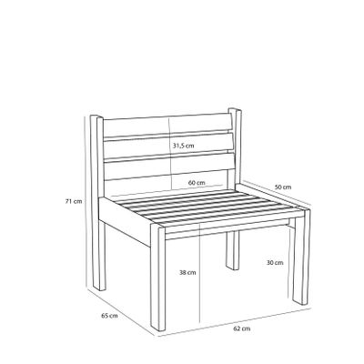 Hübsch Haus Loungestol Beige