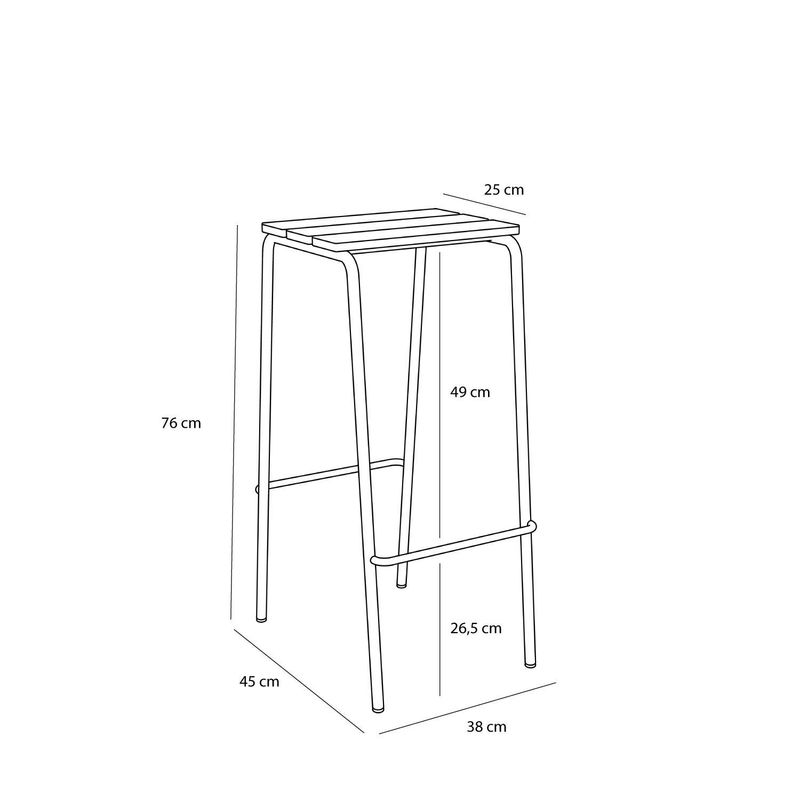 Hübsch Stilt Barstol Sand 45x38xh76cm