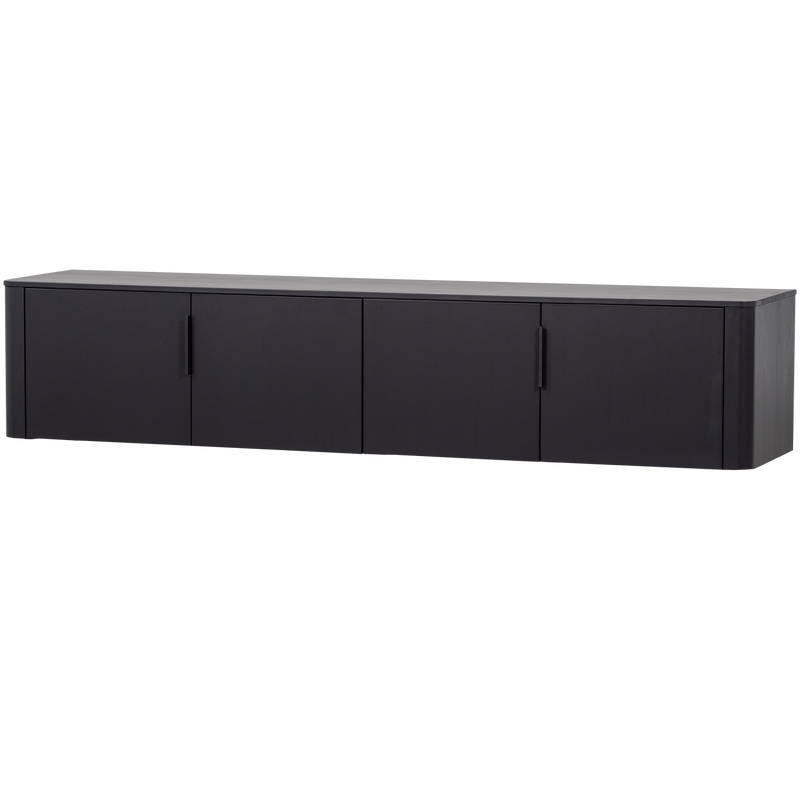 WOOOD Gunnar TV-bänk 200 cm Matt Svart FSC-certifierad