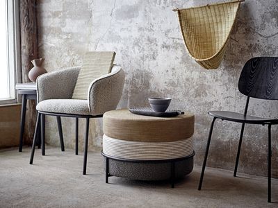 Bloomingville Cortone Matstol, Grå, Polyester