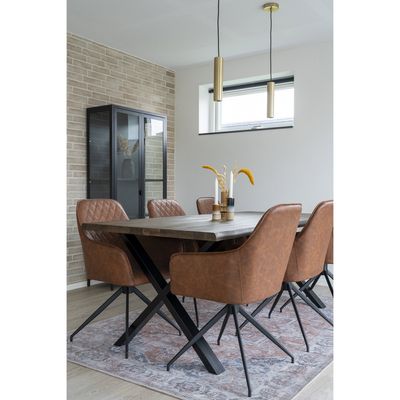 House Nordic Harbo Svängbar Matstol Brun