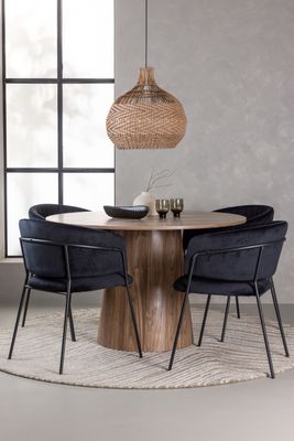 Venture Home Matgrupp Lanzo med stolarna Selma