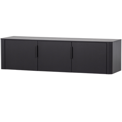 WOOOD Gunnar TV-bänk 154 cm i mattsvart furu