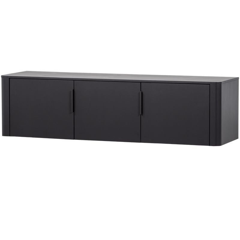 WOOOD Gunnar TV-bänk 154 cm i mattsvart furu