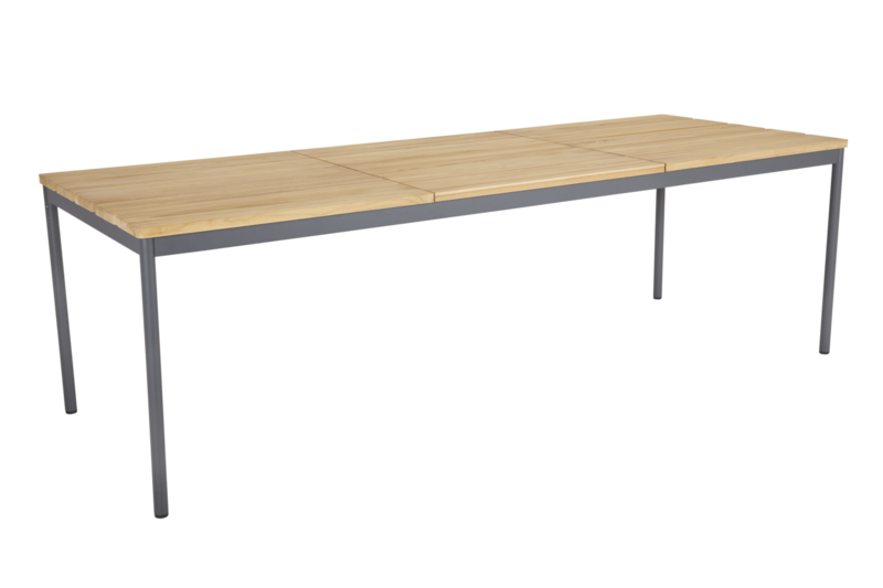 Brafab Nox Matbord 90x240 cm Antracit/Teak