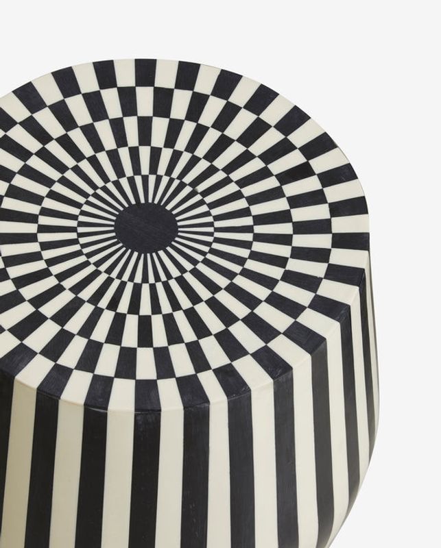 Nordal TAURA Sidobord/Pall - Svart/Elfenben