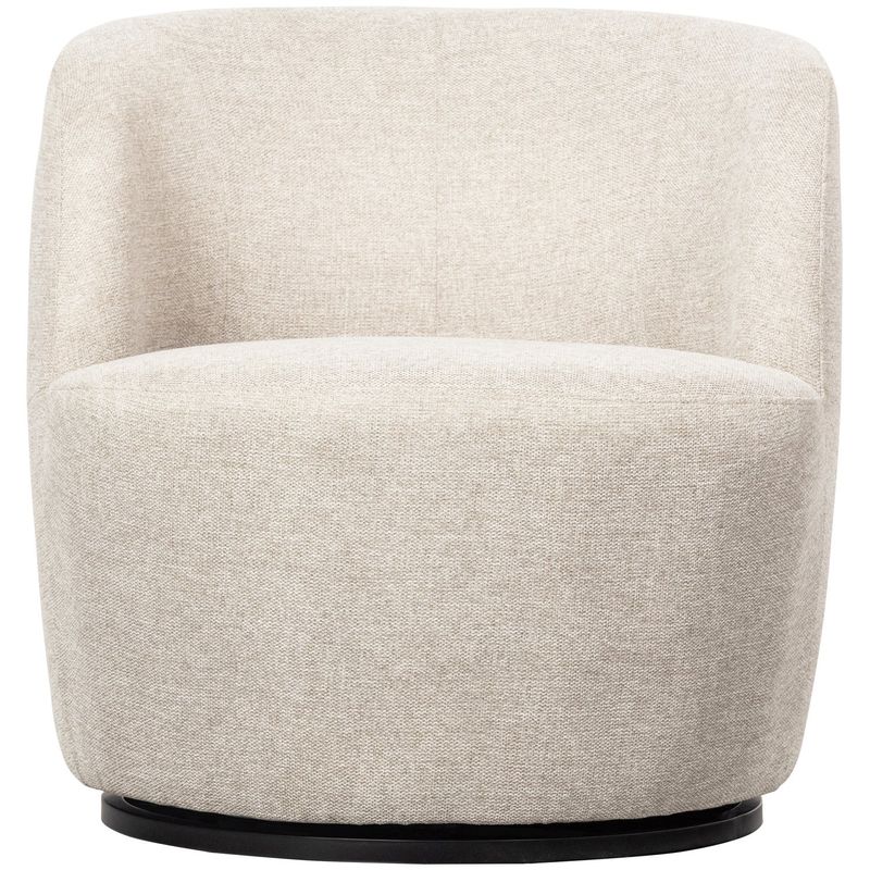 WOOOD Serra Snurrfåtölj i Vävd Benvit Polyester