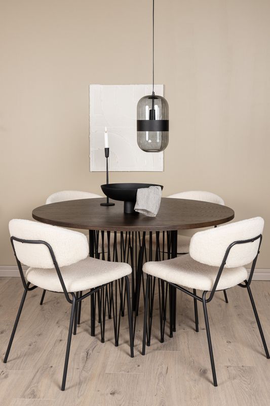 Venture Home Stone Rund Matgrupp