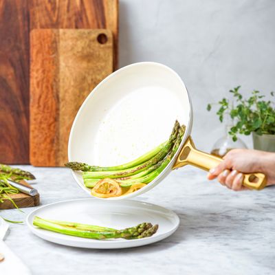 GreenPan Padova stekpanneset 20 + 26 cm krämvit