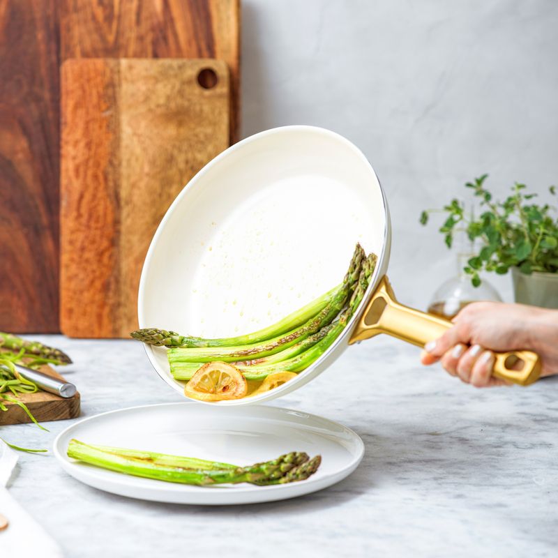 GreenPan Padova stekpanneset 20 + 26 cm krämvit