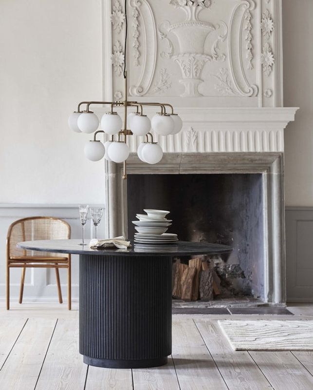 Nordal PALMA Ljuskrona - Mässing/Vit