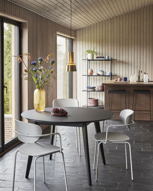 Hübsch Arch Matstol Ljusgrå 48x48xh82cm