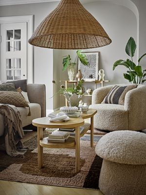 Bloomingville Bocca Fåtölj, Natur, Polyester, L89xH73xW86 cm