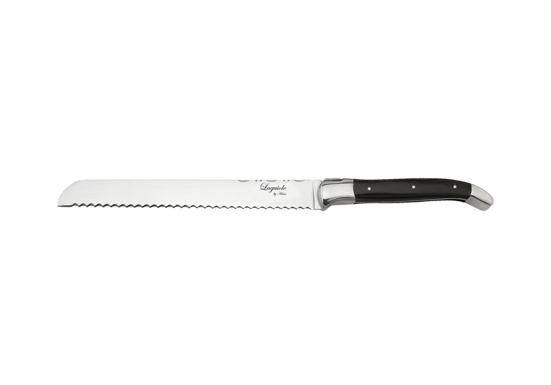 Laguiole By Hâws brödkniv 24,4 cm, handtag i svart trä
