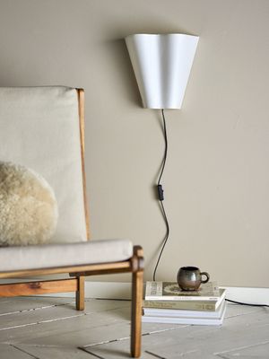 Bloomingville Janese Vägglampa, Vit, Papper, L28xH28xW14 cm
