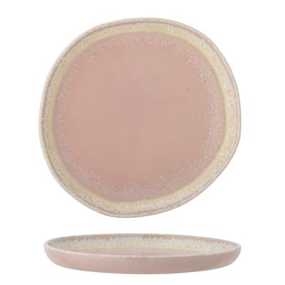 Bloomingville Louisa Tallrik, Rose, Stengods - 6-pack