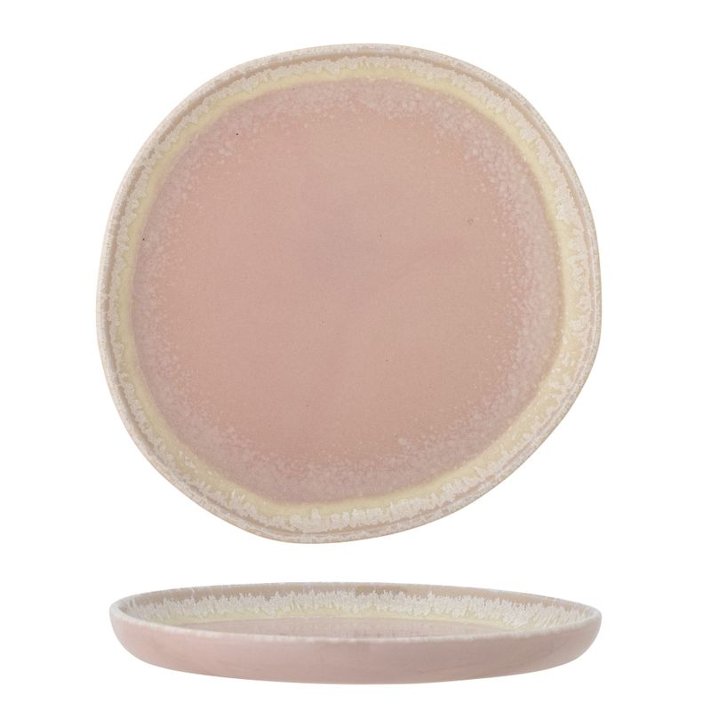 Bloomingville Louisa Tallrik, Rose, Stengods - 6-pack