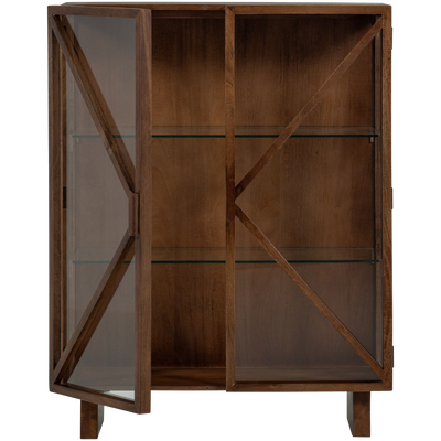 WOOOD KELLA Vitrinskåp i Mangoträ Brun