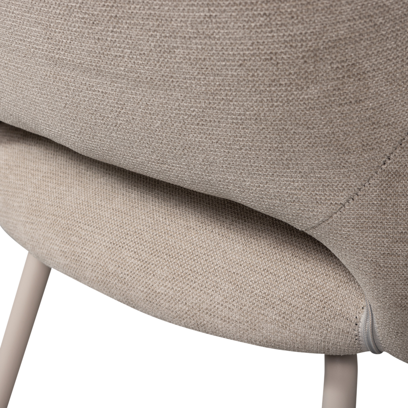 WOOOD Jenny Matstol i Vävd Tyg - Naturell 2 st