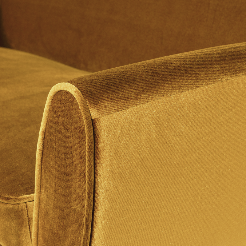 WOOOD Rocco Soffa 187 cm i Ockragul Sammet