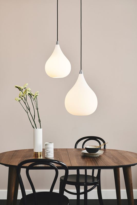 Halo Design DROPS Pendant Pendellampa Opalic, alu Ø30 cm