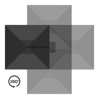 House Nordic Baza hängande parasoll Svart