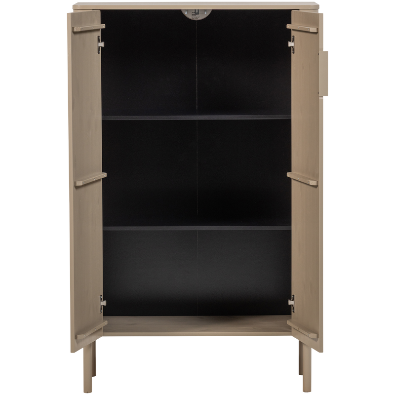 WOOOD Gunnar 2-Dörrars Skåp i Furu - Mud