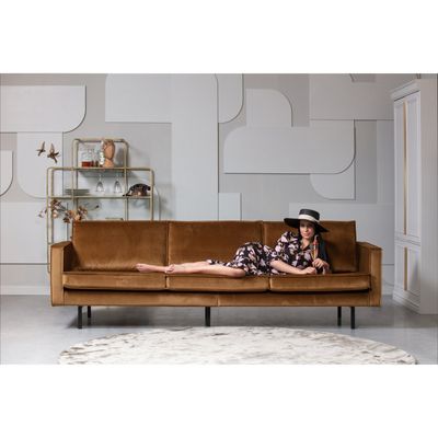 WOOOD Rodeo 3-sits Soffa i Sammet - Honung