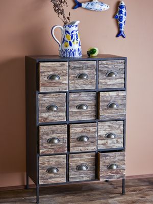 Bloomingville Matteo Lådor, Svart Metall