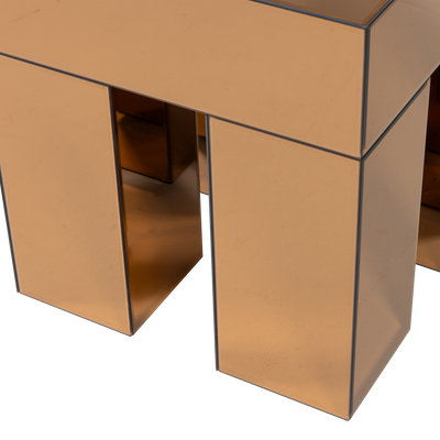 WOOOD Mirrox Sidobord med Spegelglas Brun [FSC]