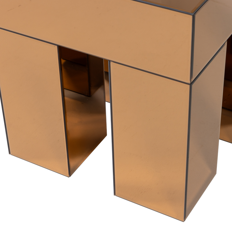 WOOOD Mirrox Sidobord med Spegelglas Brun [FSC]