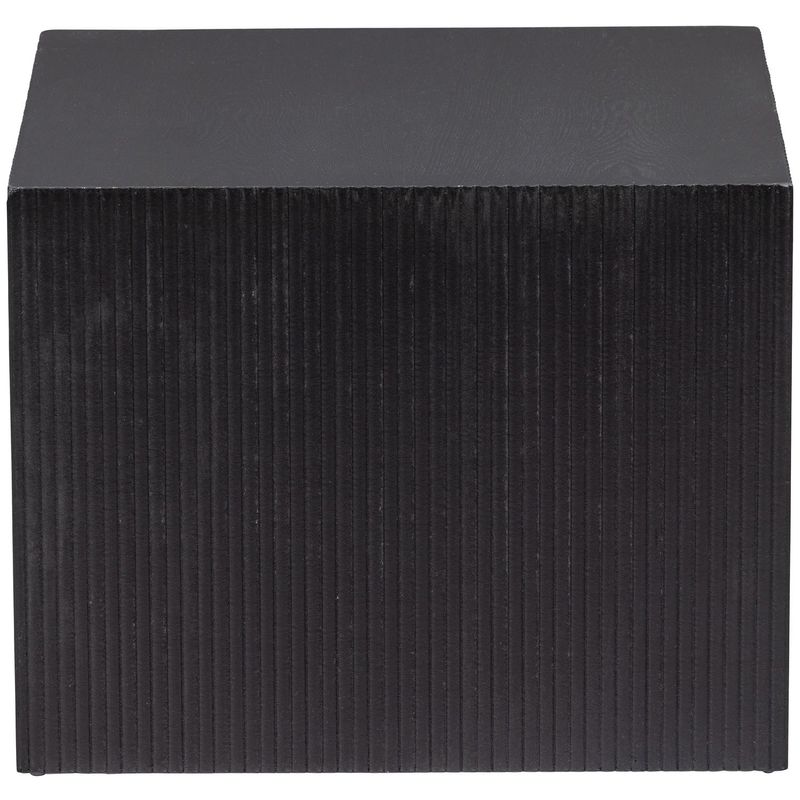 WOOOD SANNE Kvadratiska Svarta Sidobord - Set om 2