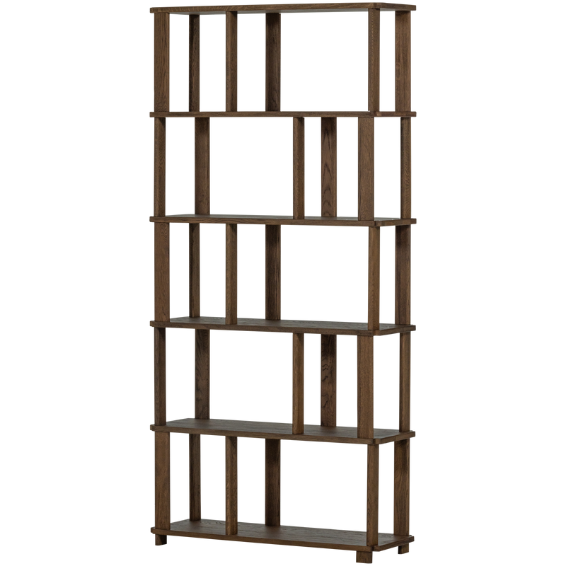 WOOOD RISS Bokhylla i Ek Natur 186x90 cm