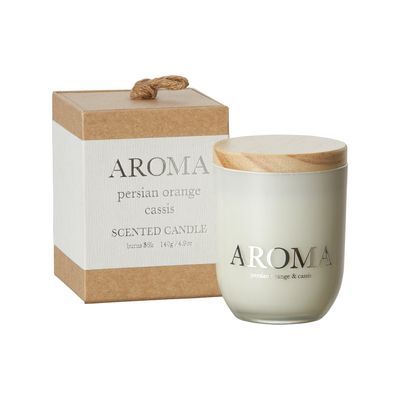 Affari of Sweden AROMA Doftljus S Persian orange & cassis, Brun/vit