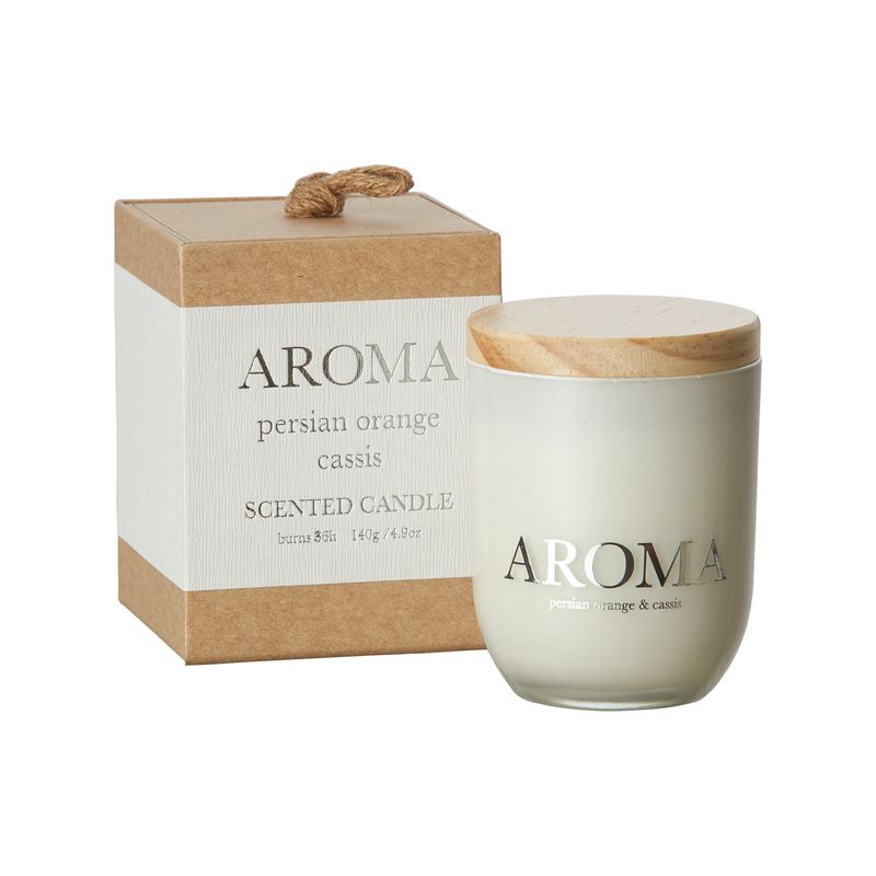 Affari of Sweden AROMA Doftljus S Persian orange & cassis, Brun/vit